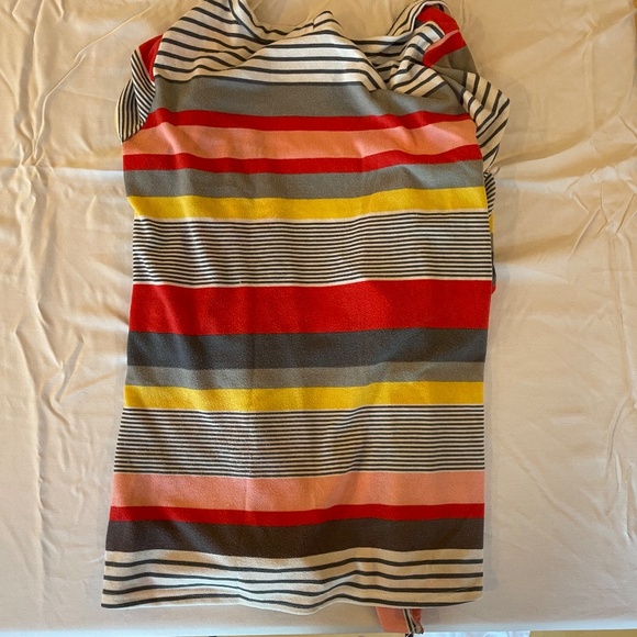 Striped Geometric Bright Colored Women's Open Front Cardigan size Large Amazon - Picture 2 of 3